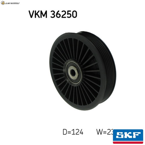 Idler guide pulley - , v-ribbed