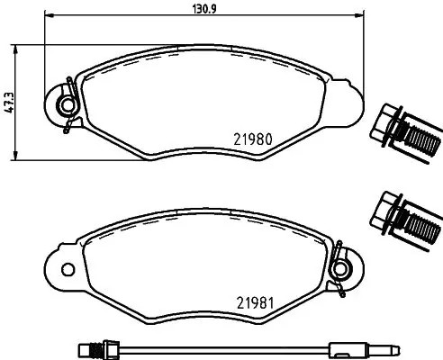 Brake pads 8db - pads, 355