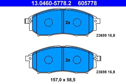 Brake pads ate - pads, 13.0460-5778.2