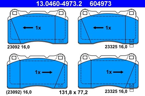Brake pads ate 0460 - brake,