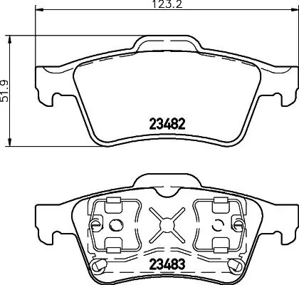 Brake pads 8db - pads, 009-121