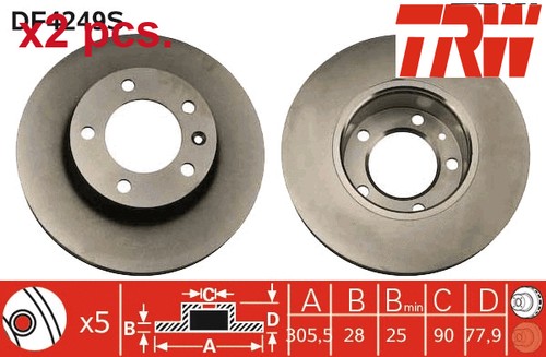 Pcs front brake disc set - disc,