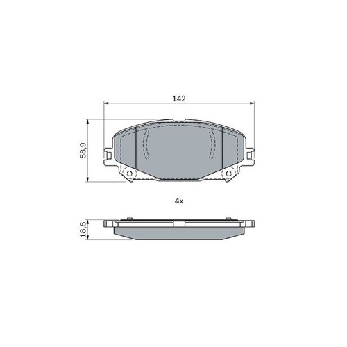 Brake pads set for renault - pads,