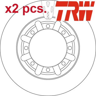 Pcs front rear - x2, disc