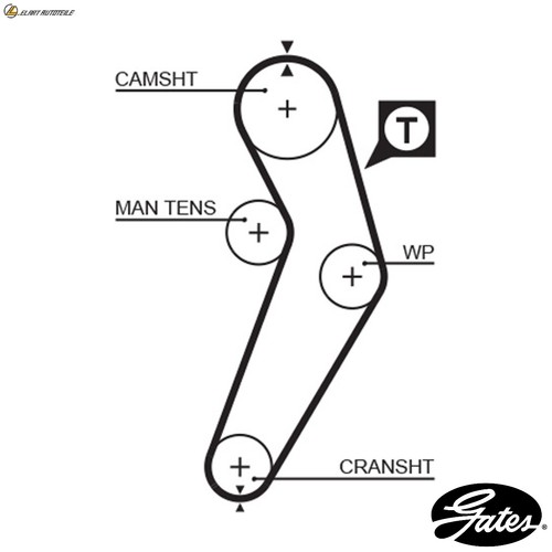 Timing belt 5473xs - belt, for