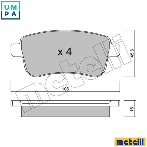 Brake pad set disc - disc,