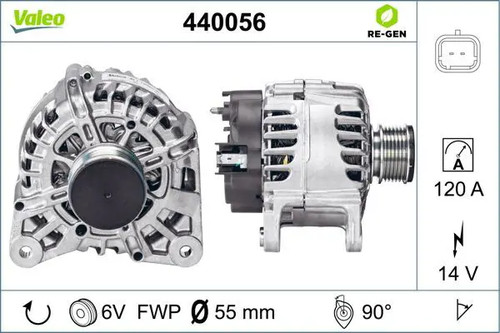 Alternator with freewheel - , belt