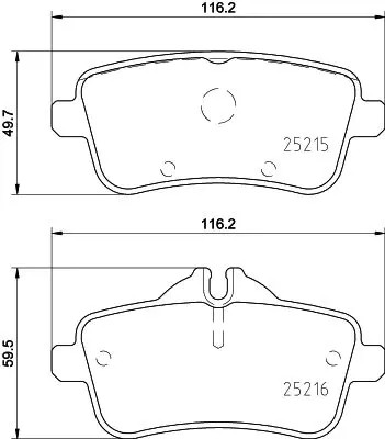 Brake pads 8db 355 019 - 8db,